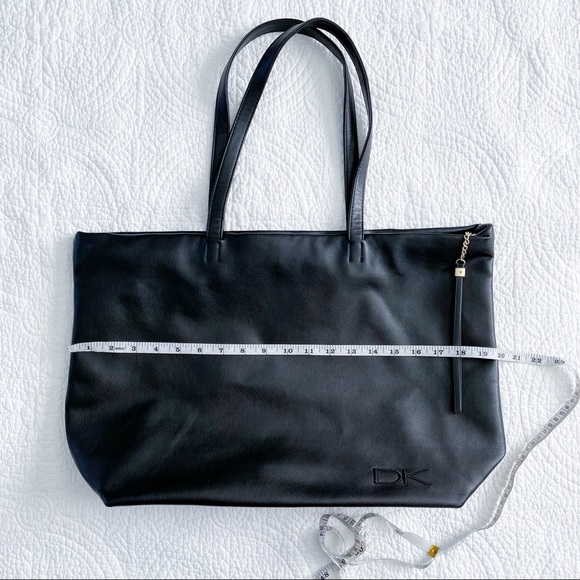 Donna Karan Cosmetics Black Zip Top Shoulder Bag - Picture 10 of 13